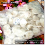 Shrimp prawn udang IQF VANNAMEI PND (Peeled & Deveined) 21-25 price/pack 1kg +/-46pcs